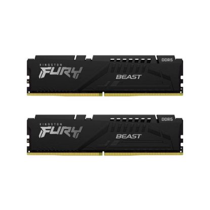 Memorija PC-54400, 32GB, KINGSTON Fury Beast Black KF568C34BBEK2-32, EXPO, DDR5 6800MHz, kit 2x16GB