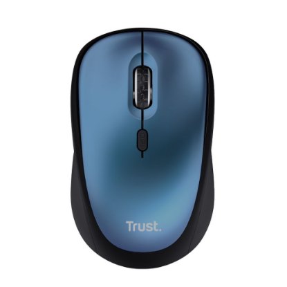 Miš TRUST Yvi+ Silent Wireless Mouse, optički, 1600dpi, bežični, USB, plavi