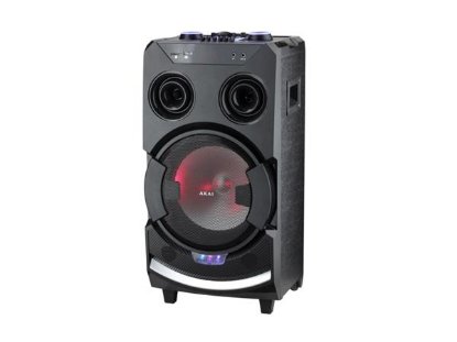 Karaoke AKAI ABTS-112, 60W, FM, BT, USB, SD, rasvjeta, baterija, bež. Mikrofon, crni