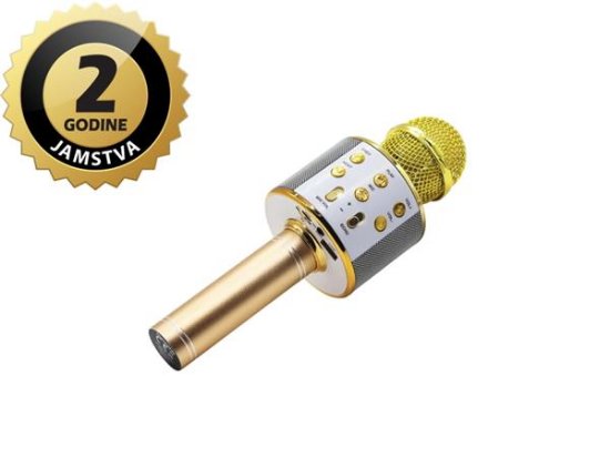 Mikrofon MANTA MIC10-G, bežični, karaoke, zvučnik