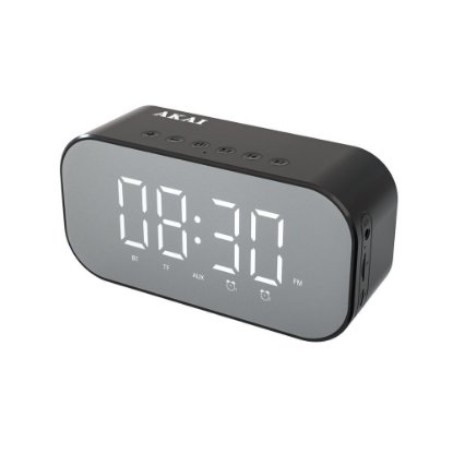 Digitalna budilica AKAI ABTS-C5, FM radio, BT, HandsFree, microSD, crna