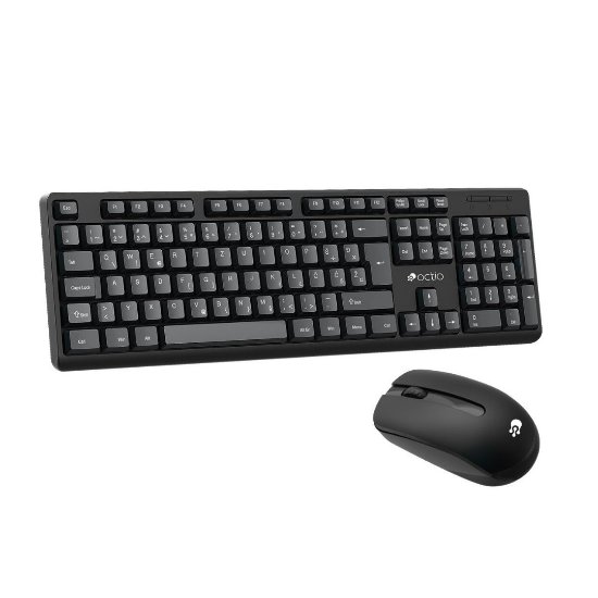 Tipkovnica + miš OCTIO KM101U, crni, USB