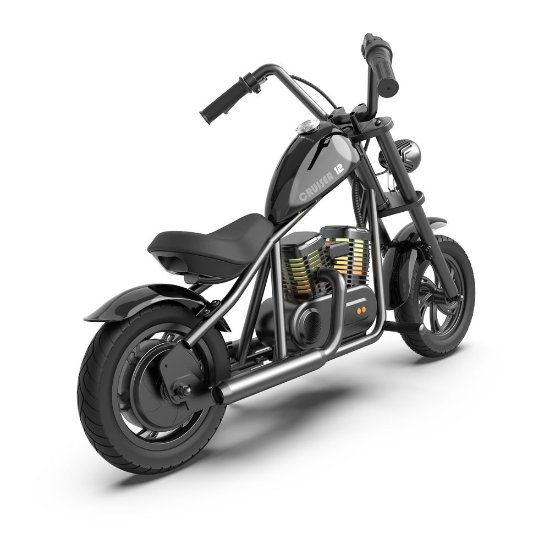 Dječji električni moped HYPER GOGO Cruiser 12 Plus, autonomija do 12km, brzina do 16km/h, BT zvučnik, RGB rasvjeta, crni