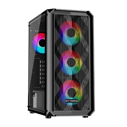 Kućište BIT FORCE PALADIN CF-4, MIDI, ATX, RGB, crno, window, bez napajanja