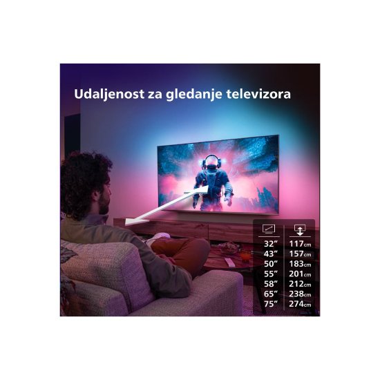 LED TV 65" PHILIPS 65PUS7608/12, Smart TV, 4K UHD, DVB-T2/C/S2, HDMI, Wi-Fi, LAN, USB, energetski razred E