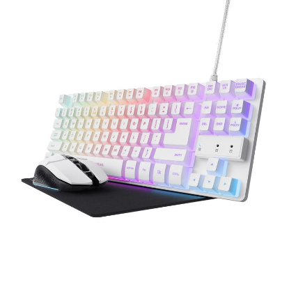 Tipkovnica + miš + podloga TRUST GXT794W 3 u 1 bundle, bijeli