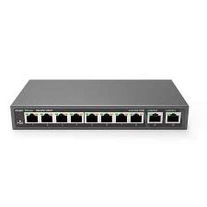 Switch RUIJIE-REYEE RG-ES110D-P, 10/100/1000 Mbps, 8xPoE, 10-port, crni