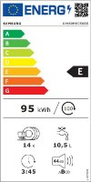Ugradbena perilica posuđa SAMSUNG DW60M6050SS/EO, 60 Cm, do 14 kompleta, Aqua stop, energetski razred E