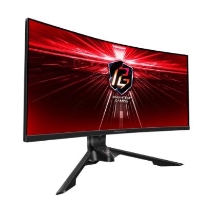 Gaming monitor 34" ASROCK PG34WQ15R3A, UWQHD, VA, 165Hz, 1ms, 550cd/m2, FreeSync, zakrivljeni, zvučnici, crni