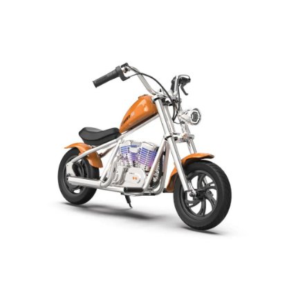 Dječji električni moped HYPER GOGO Cruiser 12 Plus APP, autonomija do 12km, brzina do 16km/h, BT zvučnik, RGB rasvjeta, narančasti
