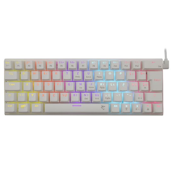 Tipkovnica WHITE SHARK GK-002122 Wakizashi, RGB, plavi switch, mehanička, UK/HR, bijela, USB