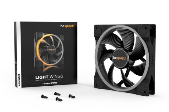 Ventilator BE QUIET Light Wings, 140mm, 1500 okr/min, crni