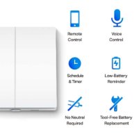 Pametni dupli zidni prekidač TP-LINK Tapo S220, bijeli