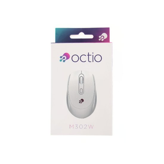 Miš OCTIO M302W, optički, bežični, 1600dpi, bijeli