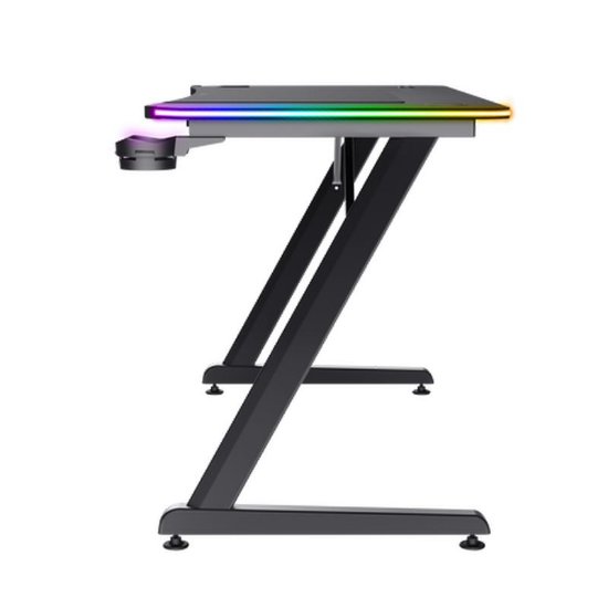 Gaming stol TRUST GXT 710 Luminus Pro, RGB, bežični punjač, crni