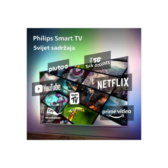 LED TV 65" PHILIPS 65PUS7608/12, Smart TV, 4K UHD, DVB-T2/C/S2, HDMI, Wi-Fi, LAN, USB, energetski razred E