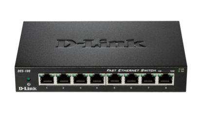 Switch D-LINK DES-108, 10/100 Mbps, 8-port