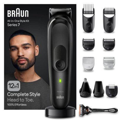 Aparat za šišanje/trimer BRAUN serija 7 7460, 10u1, kosa, brada, lice i nos, crni
