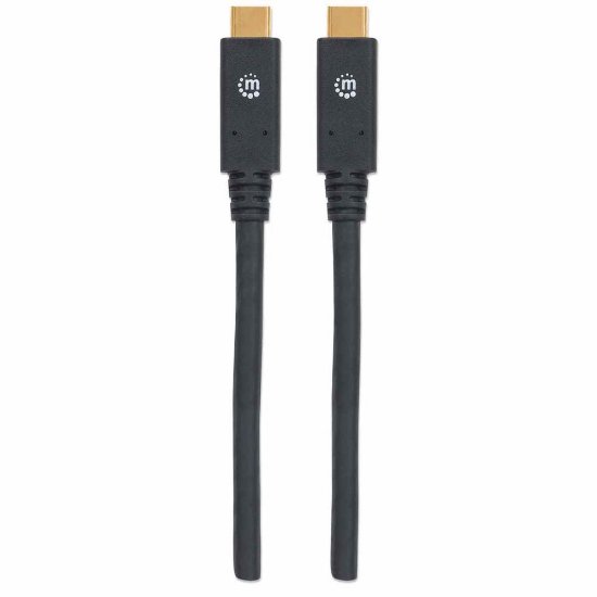 Kabel MANHATTAN, USB 3.2 Gen1, USB-C (M) na USB-C (M), PD 60W, 1.2 DP Alt Mode, 2.0m
