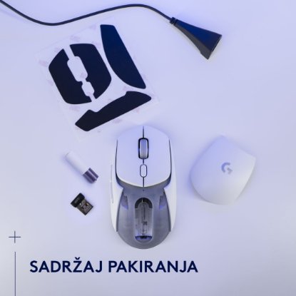 Miš LOGITECH G309 Lightspeed, optički, bežični, 25600dpi, bijeli