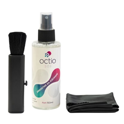 RABLJENI - Sredstvo za čišćenje OCTIO S03, za ekrane, krpica, četkica, sprej, 150ml