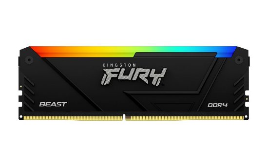 Memorija PC-28800, 64GB, KINGSTON Fury Beast RGB KF436C18BB2AK4/64, DDR4 3600MHz, 4x16GB