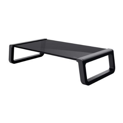 Stalak za monitor TRUST Monta, stolni, do 10kg, stakleni, crni