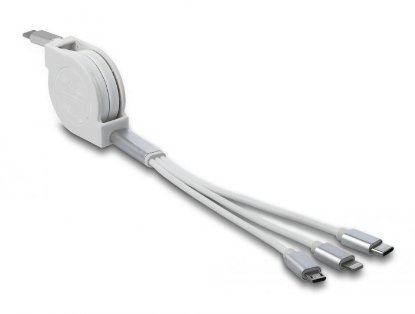 Kabel DELOCK 3-u-1, USB-C na Apple iPhone Lightning / USB Micro-B / USB-C