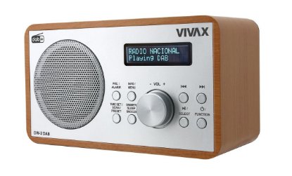 Radio prijemnik VIVAX DW-2 DAB, DAB+, bluetooth, smeđi