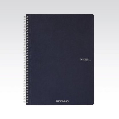 Bilježnica FABRIANO ECOQUA original A4 90g 70L, spiralna kocke dark blue