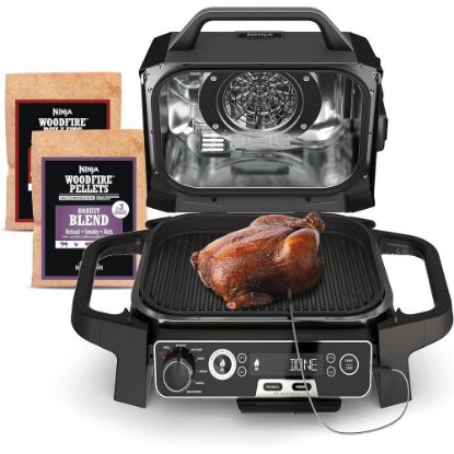 Roštilj električni NINJA OG701EU Woodfire Smoker, 1000W, 7 funkcija, sivi