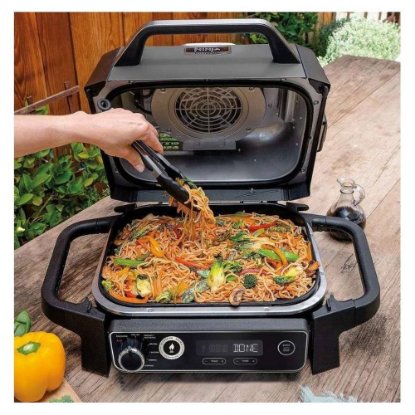 Roštilj električni NINJA OG701EU Woodfire Smoker, 1000W, 7 funkcija, sivi