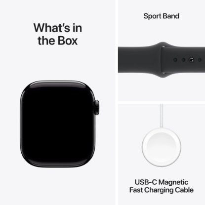 Pametni sat APPLE Watch S10 GPS, 46mm Jet Black Alu Case with Black Sport Band - M/L
