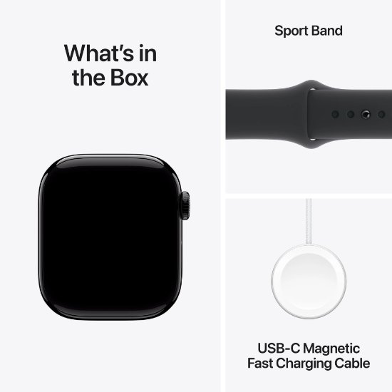 Pametni sat APPLE Watch S10 GPS, 46mm Jet Black Alu Case with Black Sport Band - M/L