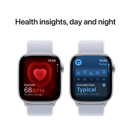 Pametni sat APPLE Watch S10 GPS, 46mm Silver Alu Case with Blue Cloud Sport Loop