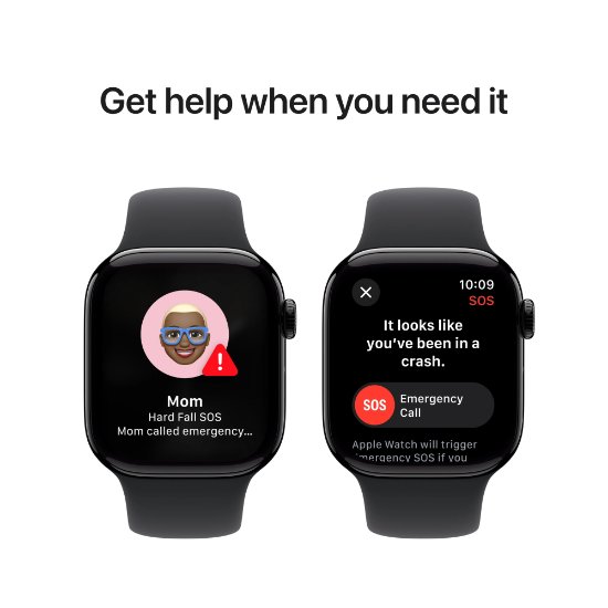 Pametni sat APPLE Watch S10 GPS, 46mm Jet Black Alu Case with Black Sport Band - M/L