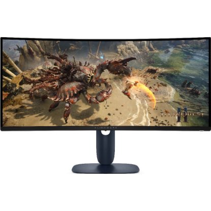 Gaming monitor 34" DELL ALIENWARE AW3425DWM, 4K UHD, IPS, 180Hz, 1ms, 400cd/m2, FreeSync, pivot, zakrivljeni, crni