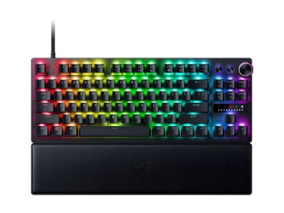 Tipkovnica RAZER Huntsman V3 Pro Tenkeyless, Analog Switch, RGB, HR/US Layout, USB, crna