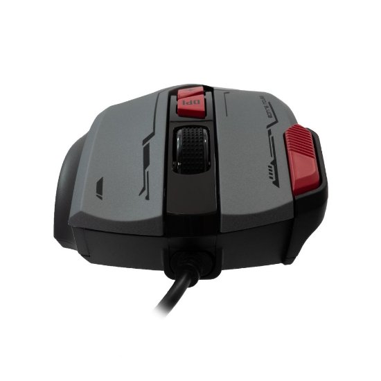 Miš BARACUDA BGM-047 Manta, RGB, optički, 12800dpi, sivi