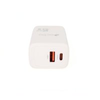 Kućni punjač OCTIO Volta AC45W Dual GaN, USB-A + USB-C, PD 45W, bijeli